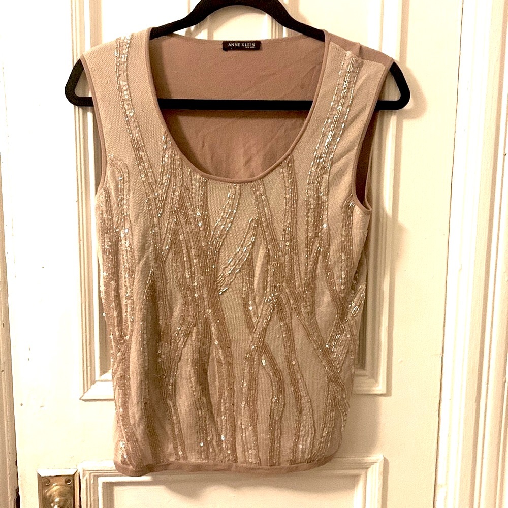Vintage Sequins and beaded top by Ann Klein